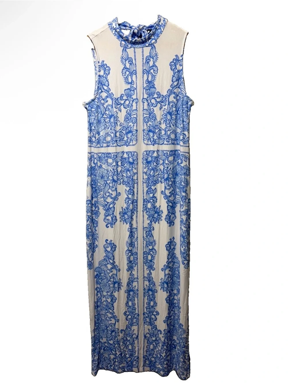 NWOT Lilly Pulitzer Wellington Maxi Dress Large Blue White Floral Resort Midi - Picture 2 of 8